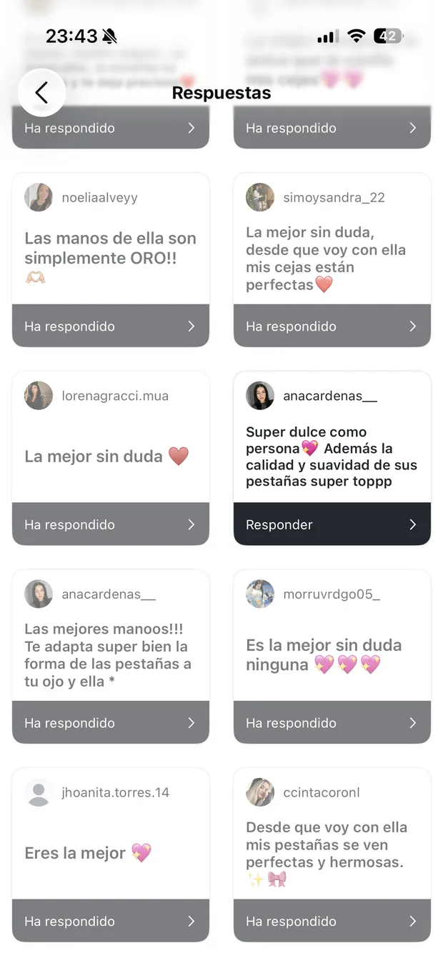 Opiniones de clientas en Instagram